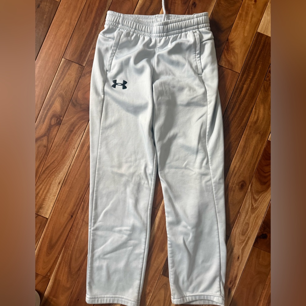 Under Armour Kids' White Joggers with Black Logo